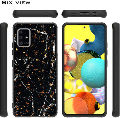 For Samsung Galaxy A53 5G Marble Fashion Stone Stylish Flake Glitter Bling Hybrid Slim Glossy TPU Rubber Hard Protection  Phone Case Cover