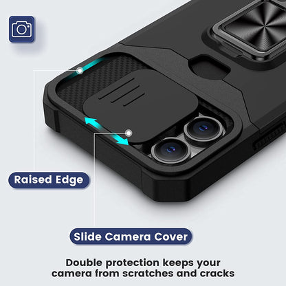 For Apple iPhone 14 /Pro Max Wallet Case Designed with Camera Protection, Card Slot & Ring Kickstand Magnetic Car Mount  Phone Case Cover