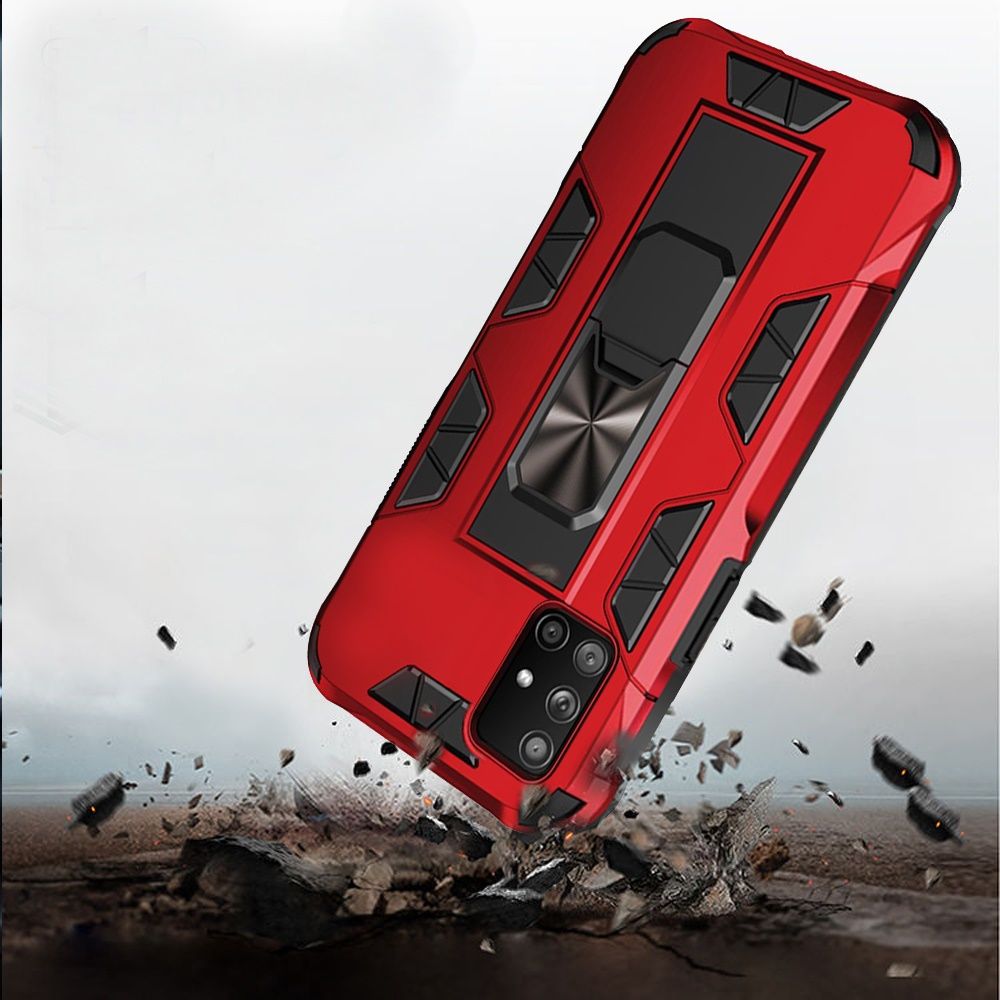 For Samsung Galaxy A71 5G Hybrid Cases with Built-in Slide Kickstand Stand Holder Full Body Heavy Duty Rugged Military Grade  Phone Case Cover