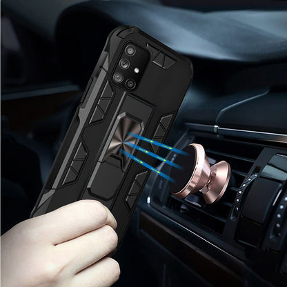 For Apple iPhone 12 Pro Max (6.7") Hybrid Magnetic Slide Ring Stand fit Car Mount Grip Holder Heavy Duty Rugged Military Grade  Phone Case Cover