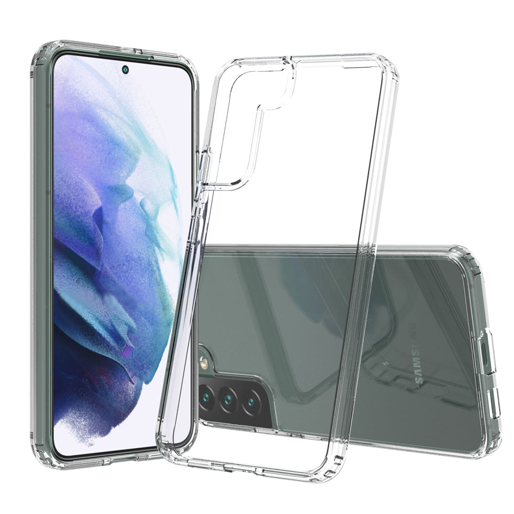 For Samsung Galaxy S22 /Plus Ultra Hybrid Transparent Clear Acrylic Back Hard PC & Soft TPU Full Protective Bumper Extra Shock-Absorb  Phone Case Cover