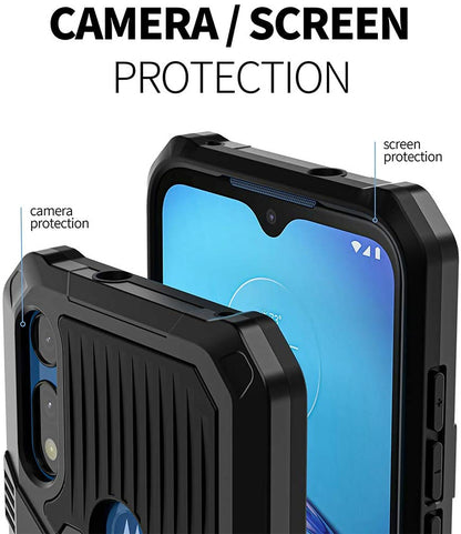 For Motorola Moto G Power 2021 Hybrid Heavy Duty Protection Shockproof Defender with Belt Clip & Kickstand Dual Layer  Phone Case Cover