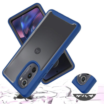 For Motorola Moto Edge 2022 Clear Dual Layer Rugged Bumper Frame Heavy Duty Defender Hybrid Shockproof Rubber TPU  Phone Case Cover