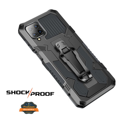 For Apple iPhone 13 Pro Max (6.7") Hybrid Heavy Duty Protection Shockproof Defender with Belt Clip and Kickstand Dual Layer  Phone Case Cover