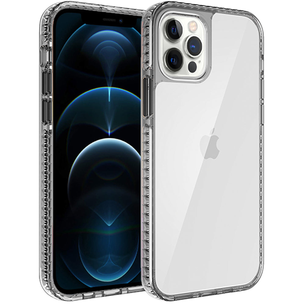 For Apple iPhone 11 (6.1") Crystal Transparent Rugged Shockproof Hybrid PC Colorful Buttons Military Grade Protection  Phone Case Cover