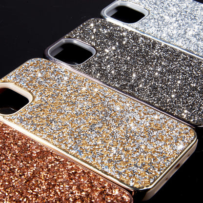 For Apple iPhone 13 /Pro Max Mini Bling Sparkly Glitter Luxury Diamonds Shiny Sparker Shell Hybrid Rugged TPU & Hard PC Electroplated Frame  Phone Case Cover