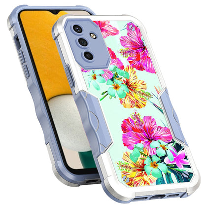 For Samsung Galaxy A13 5G Fashion Design Tough Shockproof Hybrid Stylish Pattern Heavy Duty TPU Rubber Armor  Phone Case Cover