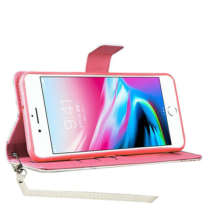 For Samsung Galaxy S22+ Plus Wallet Case PU Leather Design Pattern with Credit Card Slot Strap, Stand Folio Pouch Beautiful Island Phone Case Cover