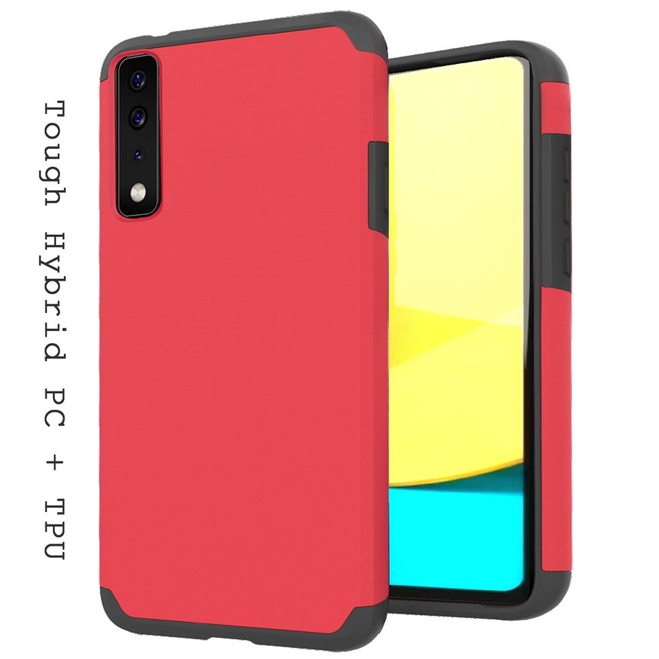 For Samsung Galaxy A23 Slim Corner Protection Shock Absorption Hybrid Dual Layer Hard PC + TPU Rubber Armor Defender Red Phone Case Cover