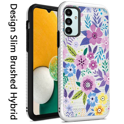 For Samsung Galaxy A13 5G Cute Design Printed Pattern Fashion Brushed Texture Shockproof Dual Layer Hybrid Protective Hard Rubber  Phone Case Cover