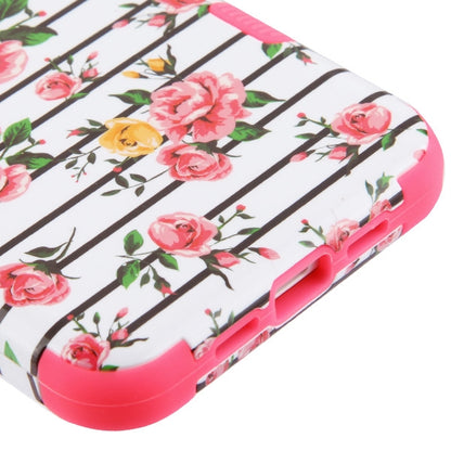 For Google Pixel 3A XL Hybrid Three Layer Hard PC Shockproof Heavy Duty TPU Rubber Anti-Drop Pink Roses Phone Case Cover