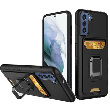 For Samsung Galaxy S22 /Plus Ultra Wallet Case Designed with Credit Card Holder & Ring Stand Kickstand Heavy Duty Hybrid Armor  Phone Case Cover