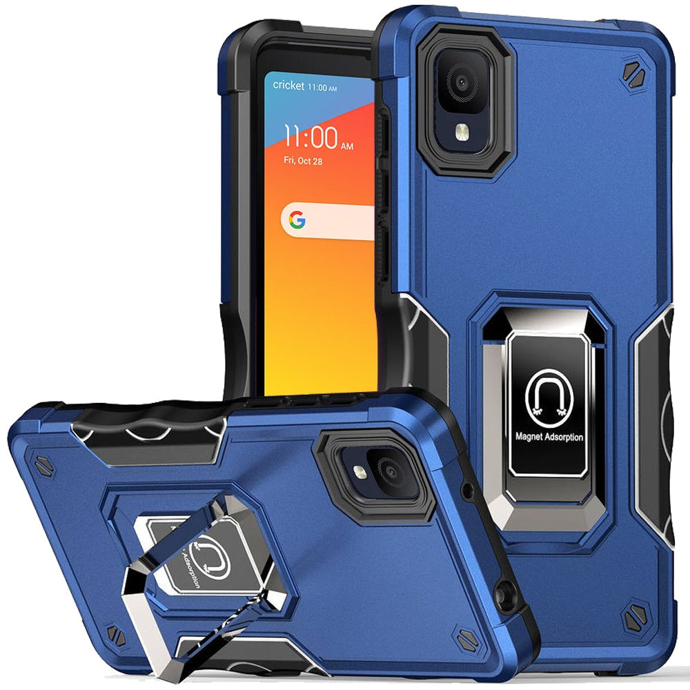 For TCL ION Z Hybrid Armor Cases with Magnetic Ring Holder Stand Kickstand Heavy Duty Rugged Drop Silicone Shockproof  Phone Case Cover