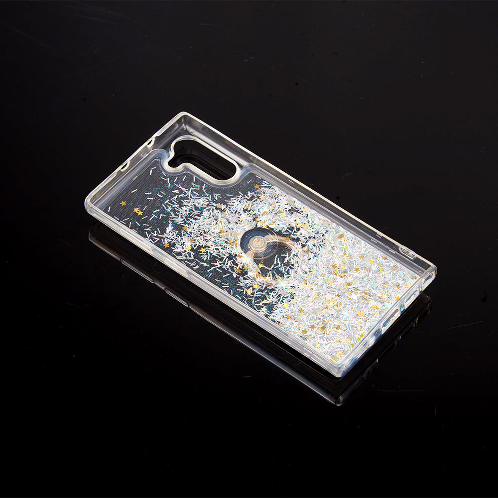 For Samsung Galaxy S23 /Plus /Ultra Hybrid Glitter Bling Sparkling Liquid Quicksand Glittering Sparkle TPU with Ring Stand Holder  Phone Case Cover