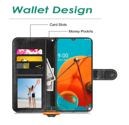 For TCL REVVL V Plus 5G Luxury Leather Wallet Case with Credit Card Holder Storage Lanyard Kickstand & Magnetic Flip Hot Pink Phone Case Cover