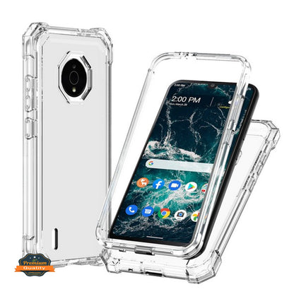 For Nokia C200 Hybrid 2in1 Front Bumper Frame Cover Square Edge Shockproof TPU + Hard PC Anti-Slip Heavy Duty  Phone Case Cover