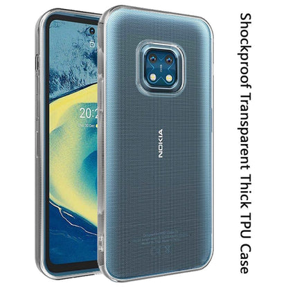 For Nokia XR20 Hybrid Transparent Thick TPU Rubber Silicone Simple Basic Minimalistic Gel Shockproof Protective Slim Back Clear Phone Case Cover