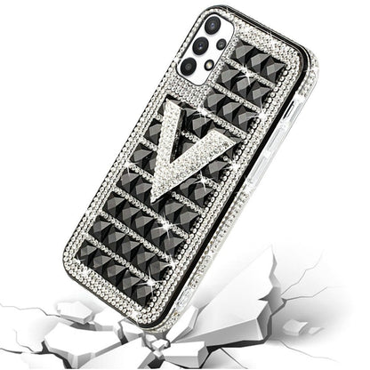 For Apple iPhone 11 (6.1") Fashion Luxury 3D Bling Diamonds Rhinestone Jeweled Ornament Shiny Crystal Hybrid TPU Hard  Phone Case Cover