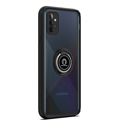 For Samsung Galaxy S9 /S9 Plus Hybrid PC and TPU Shockproof with 360° Rotation Ring Magnetic Metal Stand & Covered Camera  Phone Case Cover