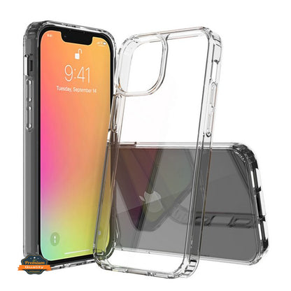 For Apple iPhone 11 (6.1") Crystal HD Clear Back Panel PC + TPU Bumper Frame Hybrid Thin Slim Hard Shockproof Defender  Phone Case Cover