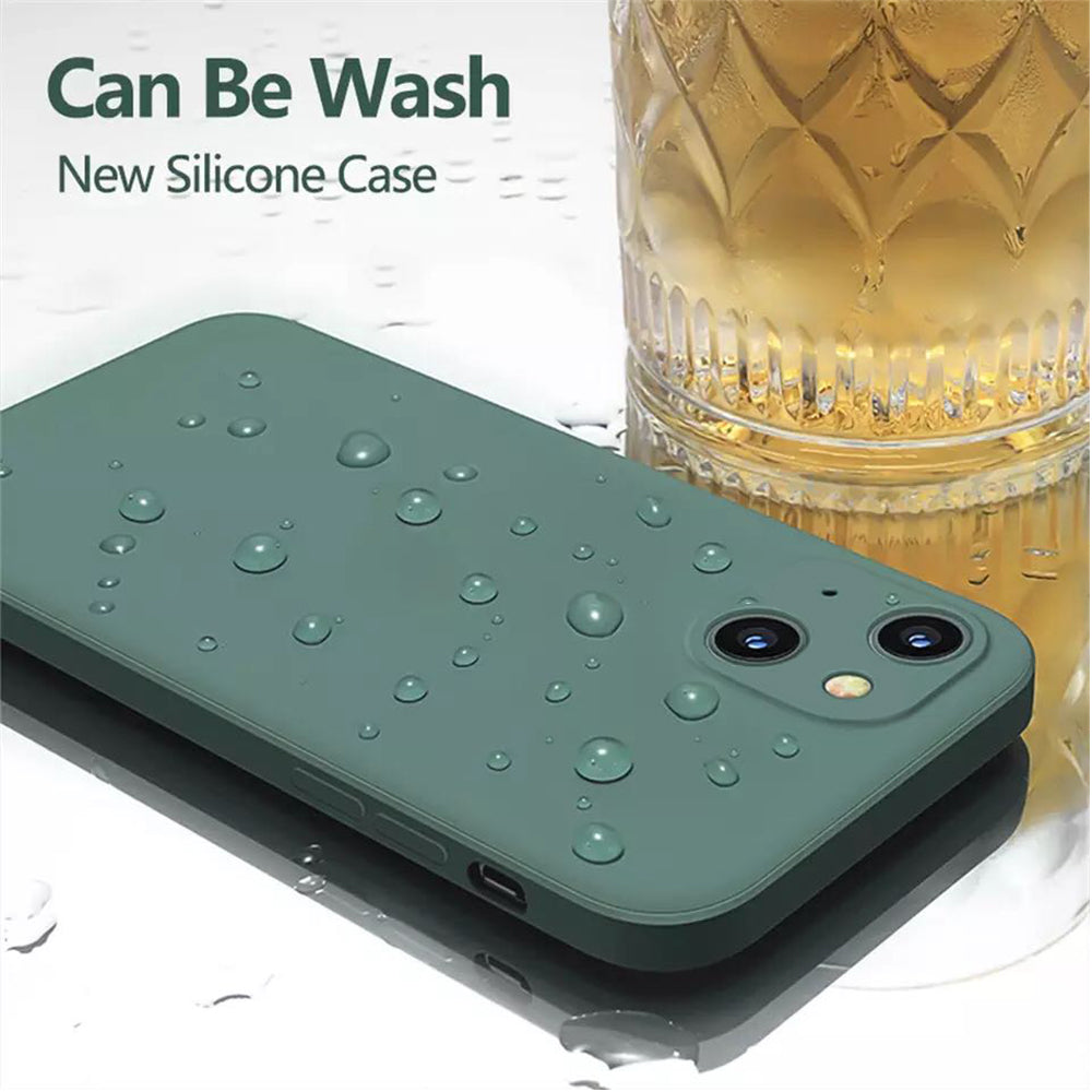 For Apple iPhone 13 / Pro Max Liquid Silicone Hybrid Gel Rubber Full Body Protection with Microfiber Lining Shockproof Flexible TPU Anti-Drop  Phone Case Cover