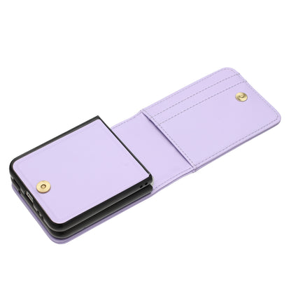 For Samsung Galaxy Z Flip 4 5G Wallet Back Storage PU Leather with Credit Card Slot Pocket Hybrid Protective  Phone Case Cover