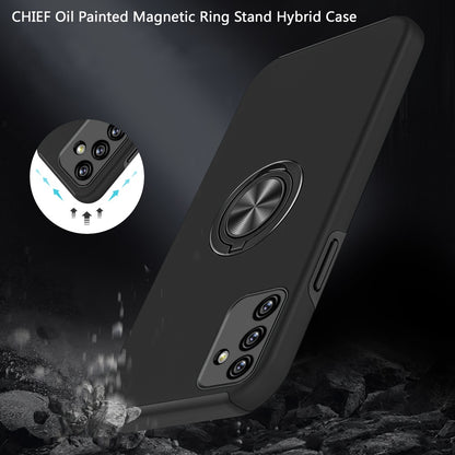 For Samsung Galaxy A13 5G Hybrid 360 Degree Rotatable Metal Invisible Ring Stand Holder Fit Magnetic Car Mount Shockproof Slim  Phone Case Cover