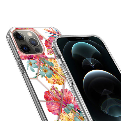 For Apple iPhone 11 (6.1") Fashion Art Floral IMD Design Beautiful Flower Pattern Hybrid Protective Hard TPU  Phone Case Cover