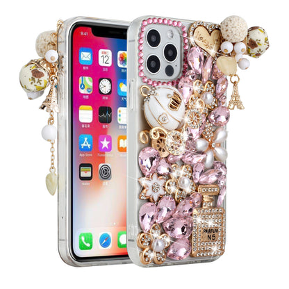 For Apple iPhone 13 Pro Max 6.7" Bling Crystal 3D Full Diamonds Luxury Sparkle Rhinestone Hybrid Protective  Phone Case Cover