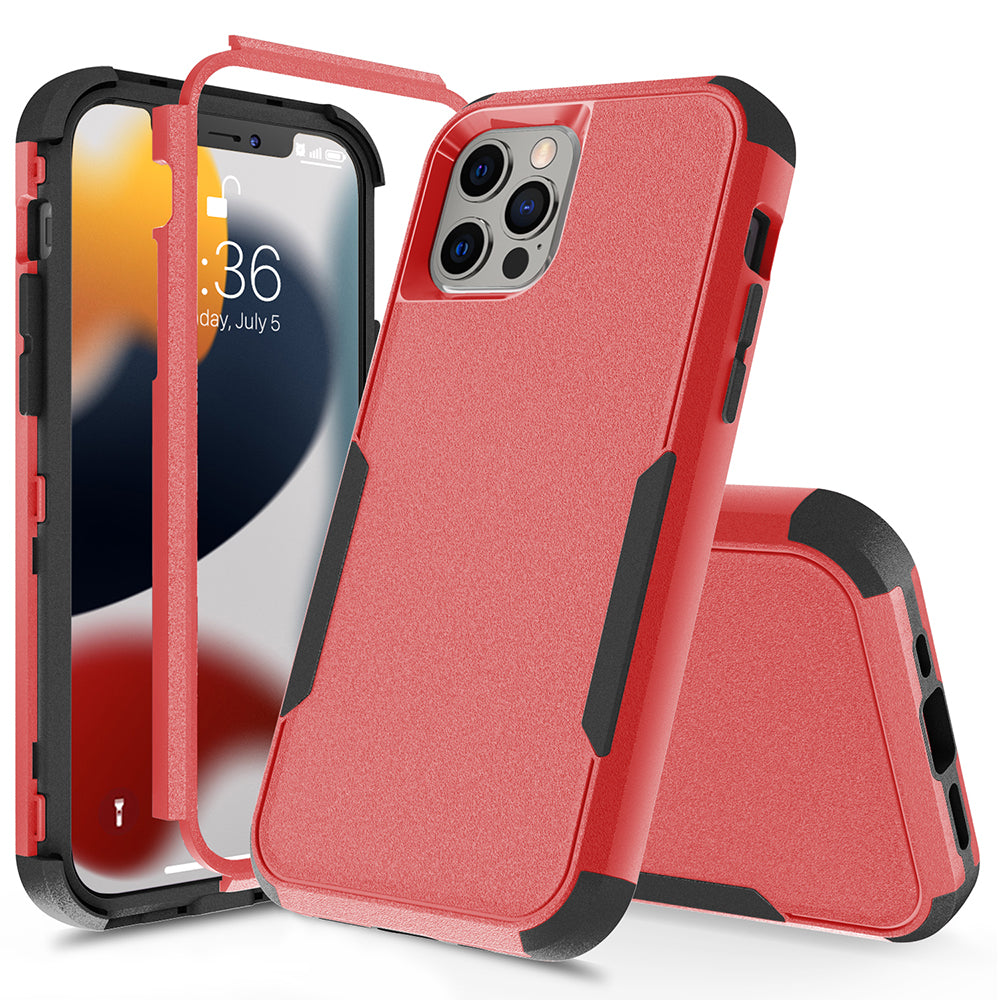 For Apple iPhone 13 /Pro Max Mini Armor 3 in 1 Three Layer Heavy Duty Rugged Hybrid Hard PC Soft TPU Bumper Shockproof Full Protective  Phone Case Cover