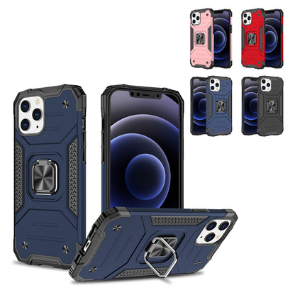 For Samsung Galaxy A42 5G Armor Stand Hybrid with Ring Holder Kickstand Shockproof Heavy-Duty Durable Rugged Dual Layer Blue Phone Case Cover