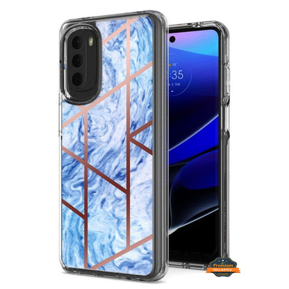 For Motorola Moto G Stylus 5G 2022 Stylish Hybrid Fashion Marble Trendy Design Hard Back Shockproof TPU Rubber Style  Phone Case Cover