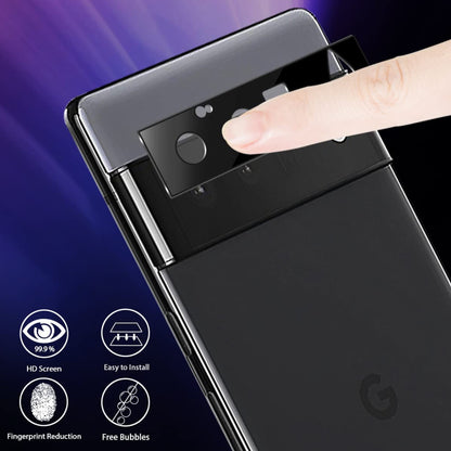 For Google Pixel 6 Pro Camera Lens Protector Back Tempered Glass Camera [9H Clear Glass] [Case Friendly][Anti-Scratch] Full Coverage Black Screen Protector