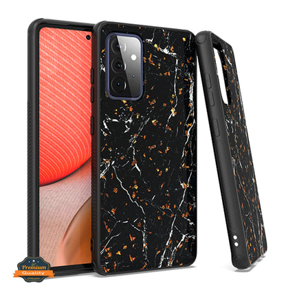 For Samsung Galaxy A53 5G Marble Fashion Stone Stylish Flake Glitter Bling Hybrid Slim Glossy TPU Rubber Hard Protection  Phone Case Cover