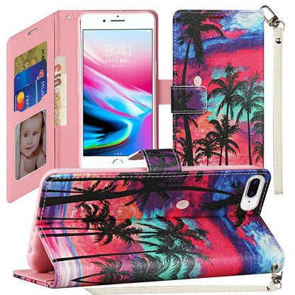 For Apple iPhone SE 3 (2022) SE/8/7 Wallet Case PU Leather Design Pattern with Credit Card Holder Folio Pouch  Phone Case Cover