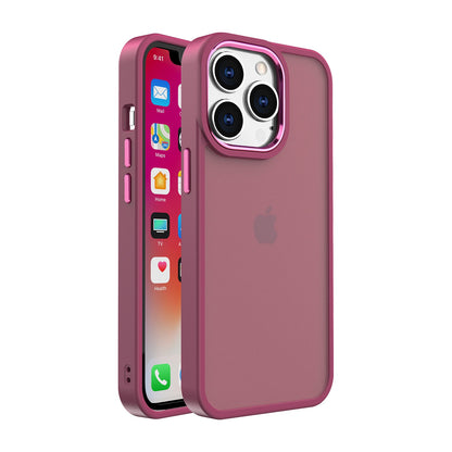 For Apple iPhone 11 (6.1") Slim Fit Hybrid Frosted Polished Oil Thick Acrylic Hard PC TPU Frame  Phone Case Cover