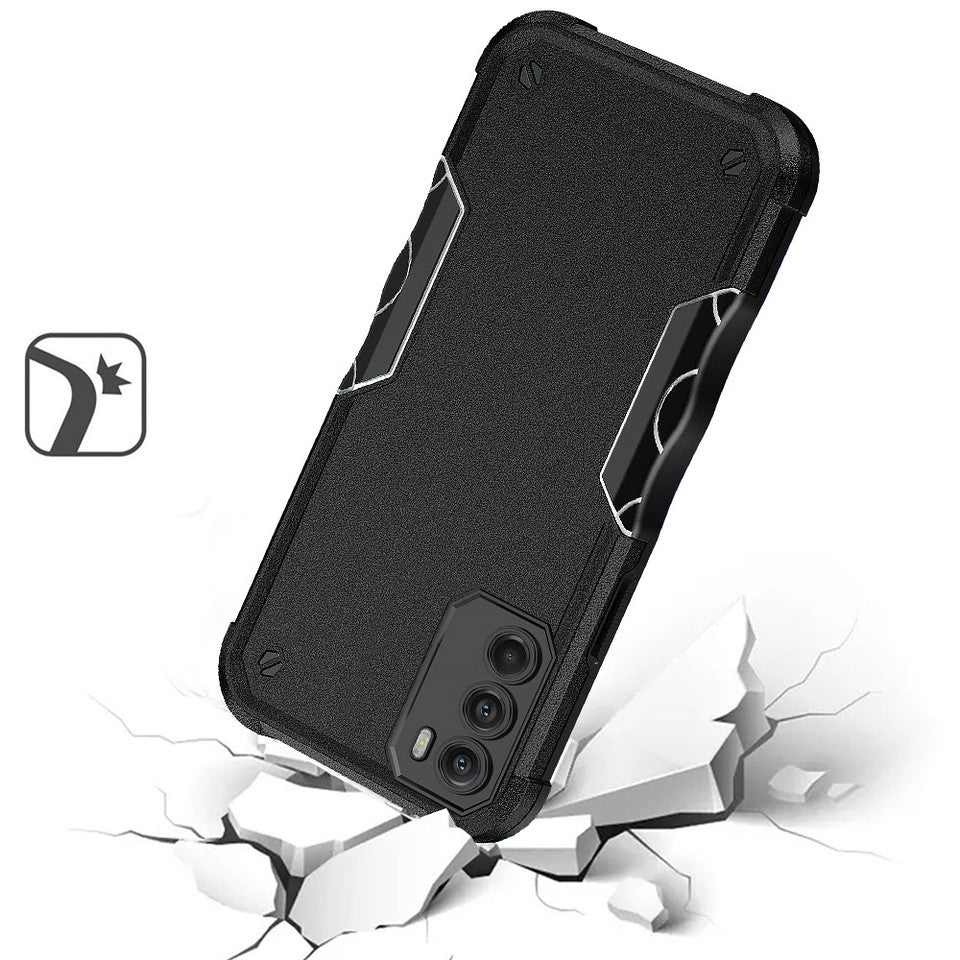 For T-Mobile Revvl 6 Pro 5G /Revvl 6 5G Hybrid Shockproof Heavy-Duty Tough Rugged Hard PC Soft TPU Lightweight Slim  Phone Case Cover