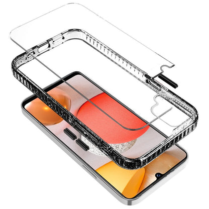 For Samsung Galaxy A42 5G Crystal Transparent Rugged Shockproof Hybrid PC+TPU Colorful Buttons Military Grade Protection Back  Phone Case Cover