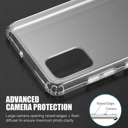 For Samsung Galaxy Z Fold 4 Hybrid Transparent Clear Acrylic Back Hard PC & Soft TPU Full Protective Bumper Shock-Absorb Clear Phone Case Cover