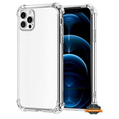 For TCL A3X / A600DL Ultra Slim Transparent Protective Hybrid with Soft TPU Rubber Corner Bumper with Raised Edges Shock Absorption Clear Phone Case Cover