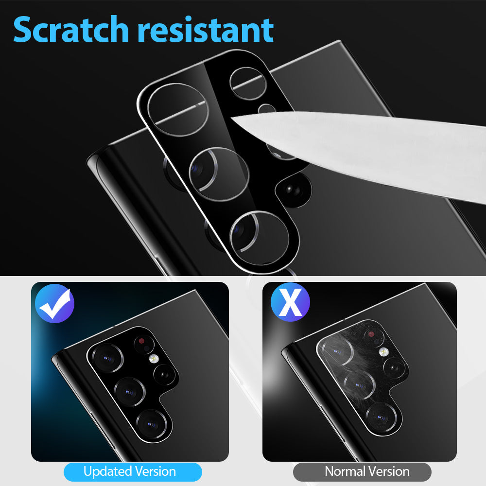 For Samsung Galaxy S23 /Plus /Ultra Camera Lens Protector Tempered Glass Rear Back Camera Protective Lens Shield, Case Friendly  Screen Protector