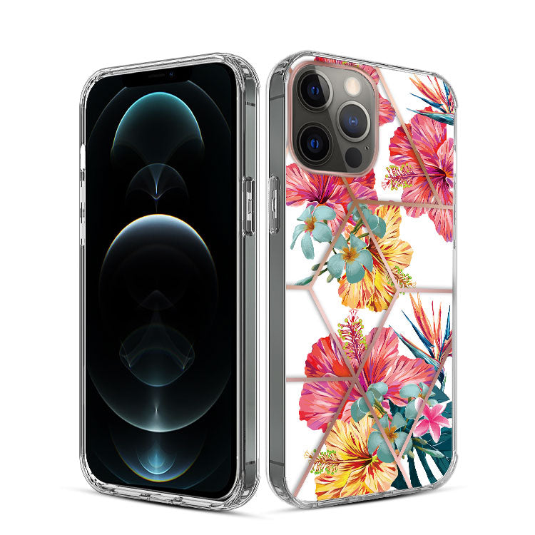 For Motorola Moto G Power 2022 Fashion Art Floral IMD Design Beautiful Flower Pattern Hybrid Hard PC TPU Slim Hard Back  Phone Case Cover