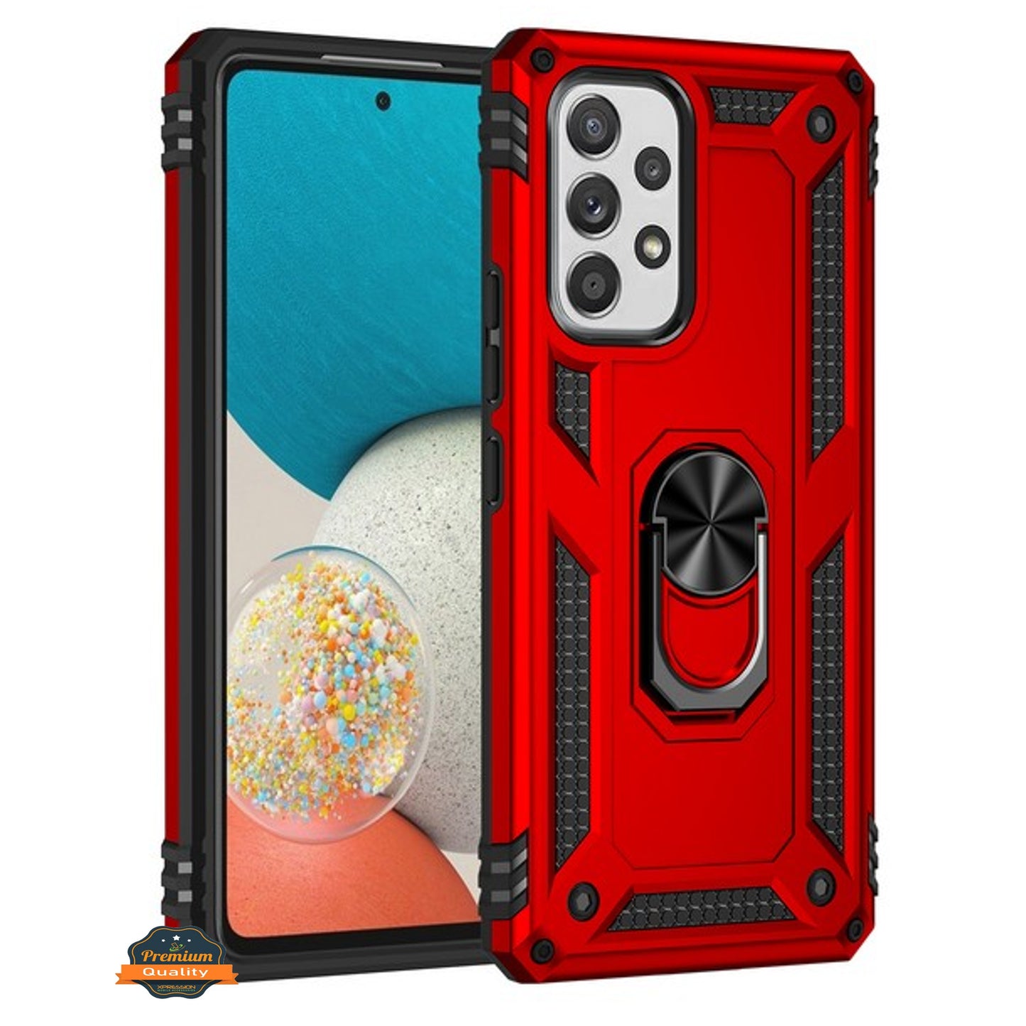 For Samsung Galaxy S23 /Plus /Ultra Shockproof Hybrid Dual Layer PC+TPU with Ring Stand Metal Kickstand Heavy Duty Armor Shell  Phone Case Cover