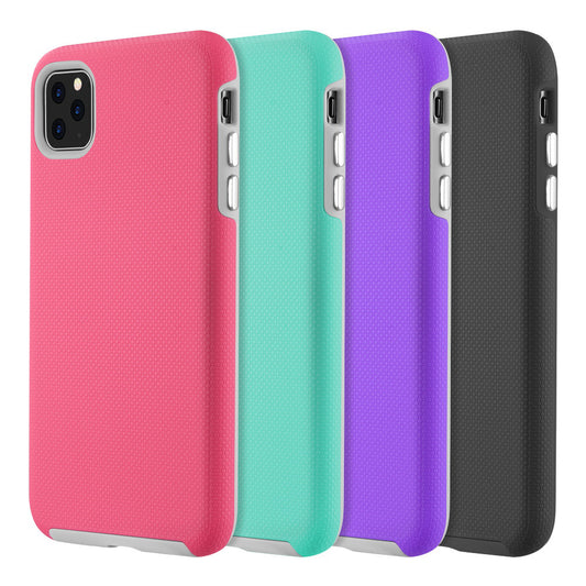 For Apple iPhone 13 /Pro Max Mini Slim Hybrid Impact Anti-Slip Textured Armor Shockproof Dual Layer Soft TPU & Hard PC Rugged Bumper  Phone Case Cover