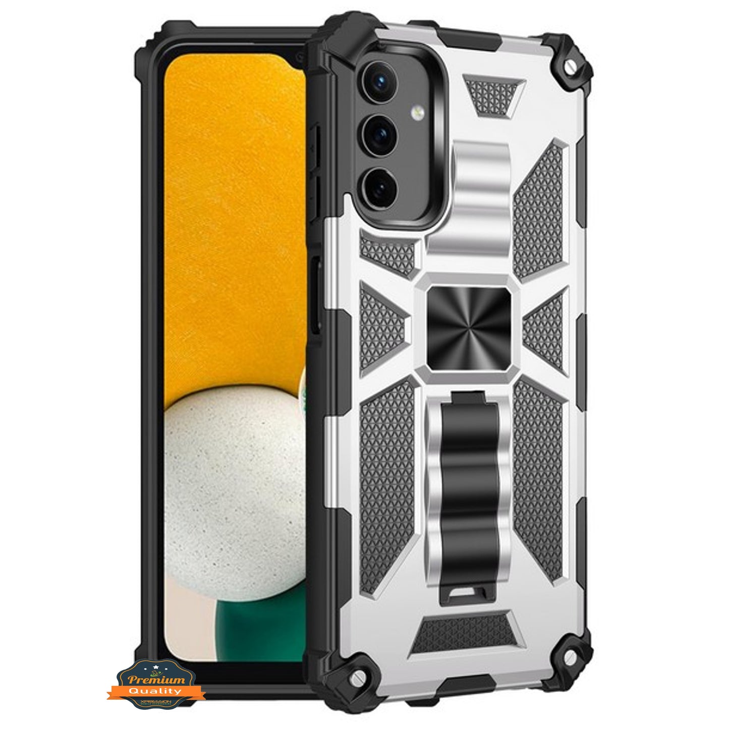 For TCL 20 XE Built in Magnetic Kickstand, Military Hybrid Bumper Heavy Duty Dual Layers Hard PC + TPU Rugged Protective  Phone Case Cover