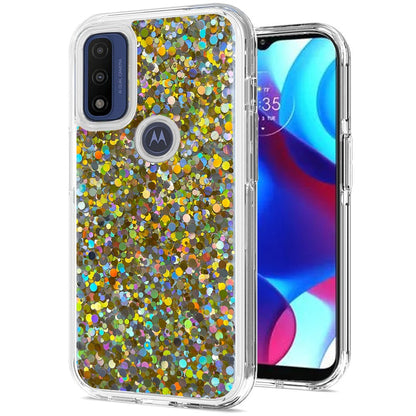 For Motorola Moto G Stylus 5G 2022 Colorful Glitter Bling Sparkle Epoxy Glittering Shining Hybrid Hard Shockproof  Phone Case Cover