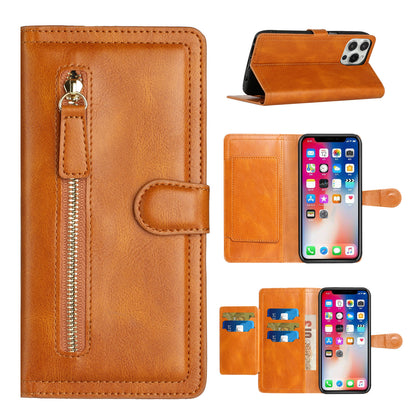 For Motorola Moto G 5G 2022 Multi Credit Card Holder Zipper Storage PU Leather Wallet Pockets Double Flap Pouch Flip  Phone Case Cover