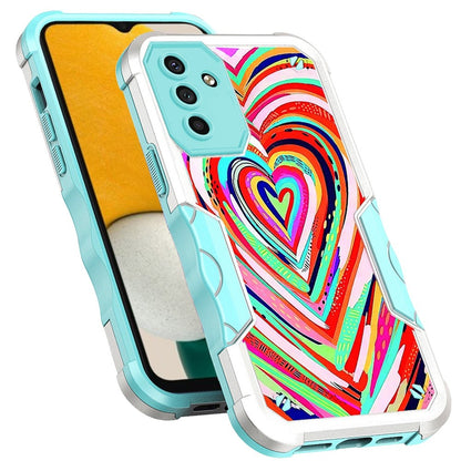 For Samsung Galaxy A13 5G Fashion Design Tough Shockproof Hybrid Stylish Pattern Heavy Duty TPU Rubber Armor  Phone Case Cover