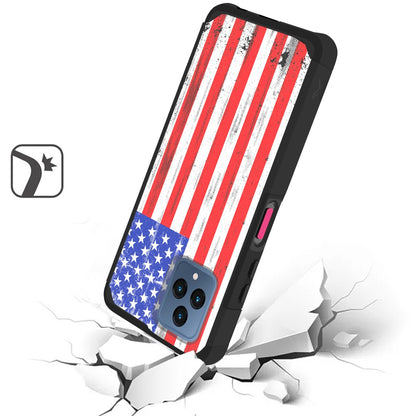 For T-Mobile Revvl 6 /6 Pro 5G Graphic Design Pattern Hard PC TPU Tough Strong Hybrid Shockproof Armor Frame  Phone Case Cover