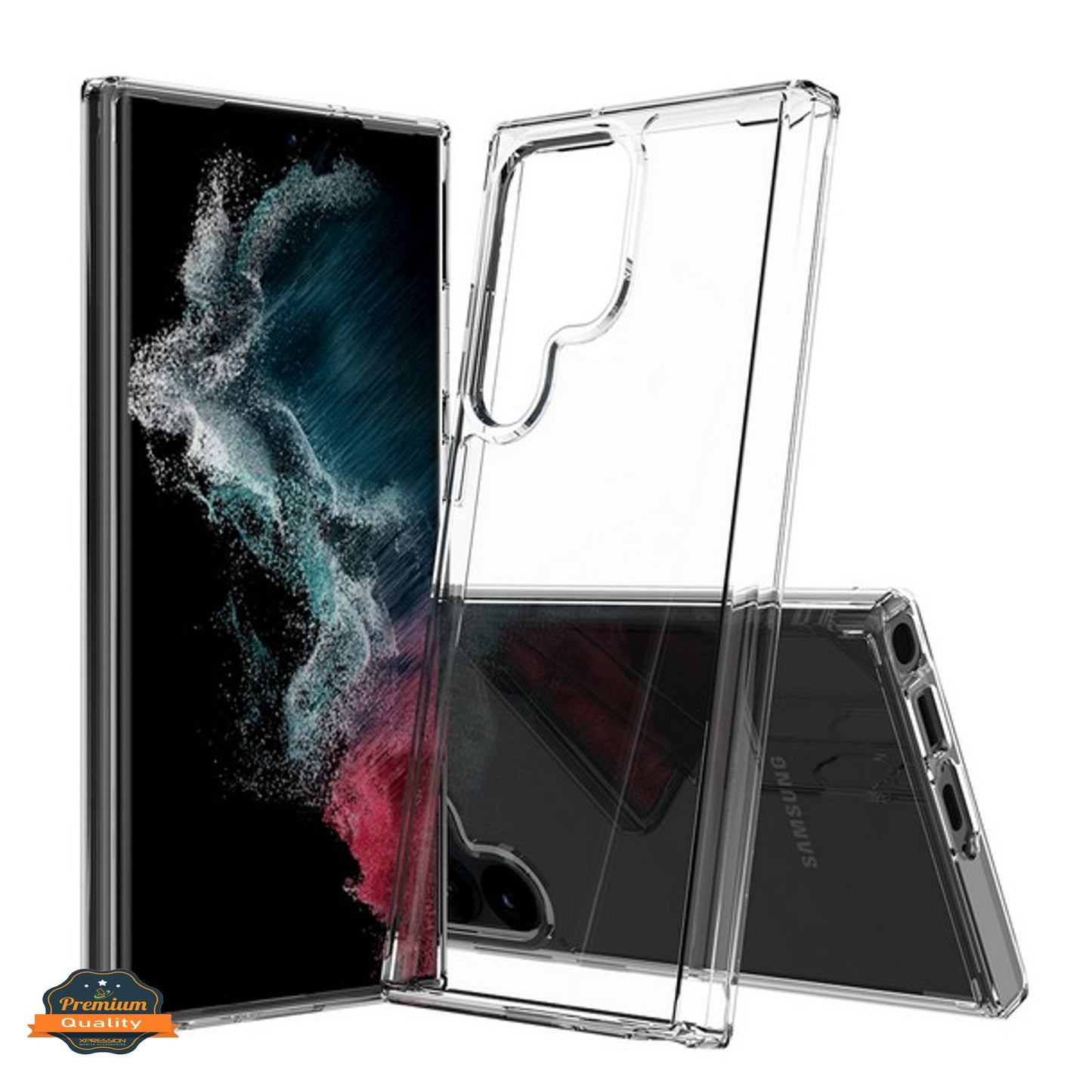 For Samsung Galaxy S23 /Plus /Ultra Crystal HD Clear Back Panel + TPU Bumper Frame Hybrid Thin Slim Hard Shockproof  Phone Case Cover